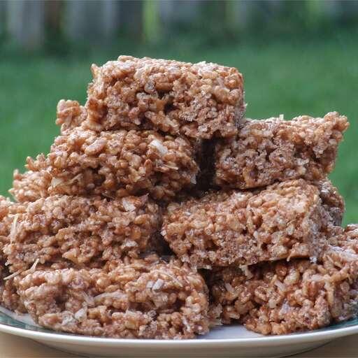 Coconut Chocolate Rice Krispie Treats